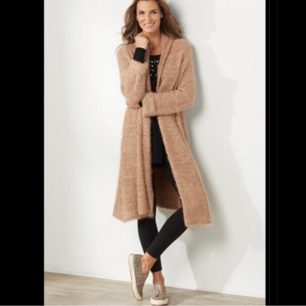 Soft Surroundings Newfoundland Eyelash Chunky Cardigan Duster Medium